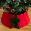 1PC Red Green White For Artificial Trees Tree Stand Base Holiday Plush Cloth Home Decor Bow Christmas Tree Collar Festival