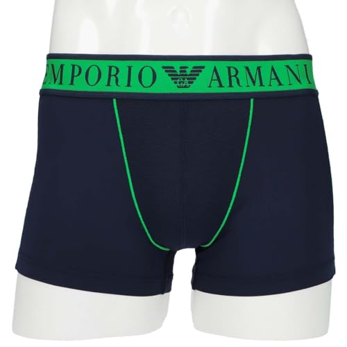 Emporio Armani PIQUET MICROFIBER Boxer Shorts, Front Closure, Men's, EU Size, 54045323, 98. Black