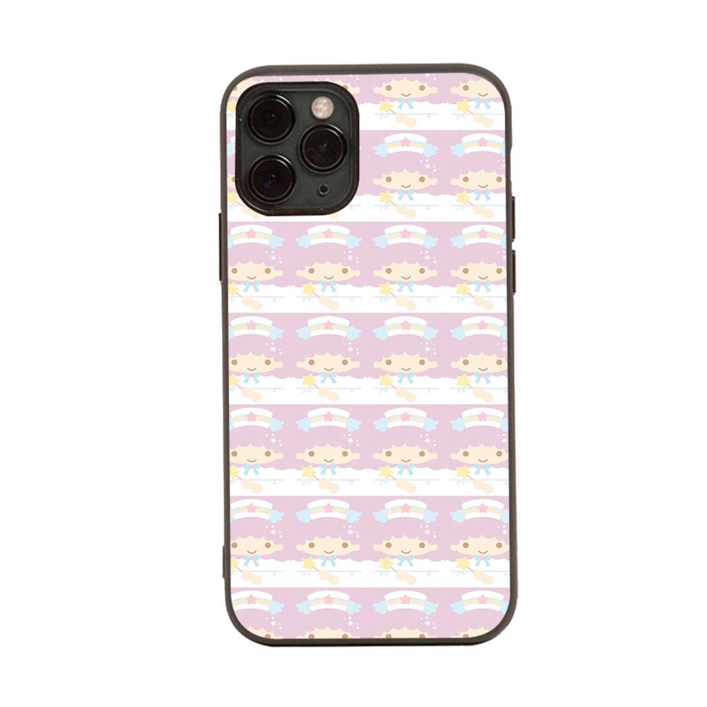 Чехол для iPhone 16 15 Plus 14 13 12 11 Pro 8 7 6S 6 SE 5S X XR XS Max Realme C30 C33 C31 9I Black Sofe Cover LI16 Little Twin Stars