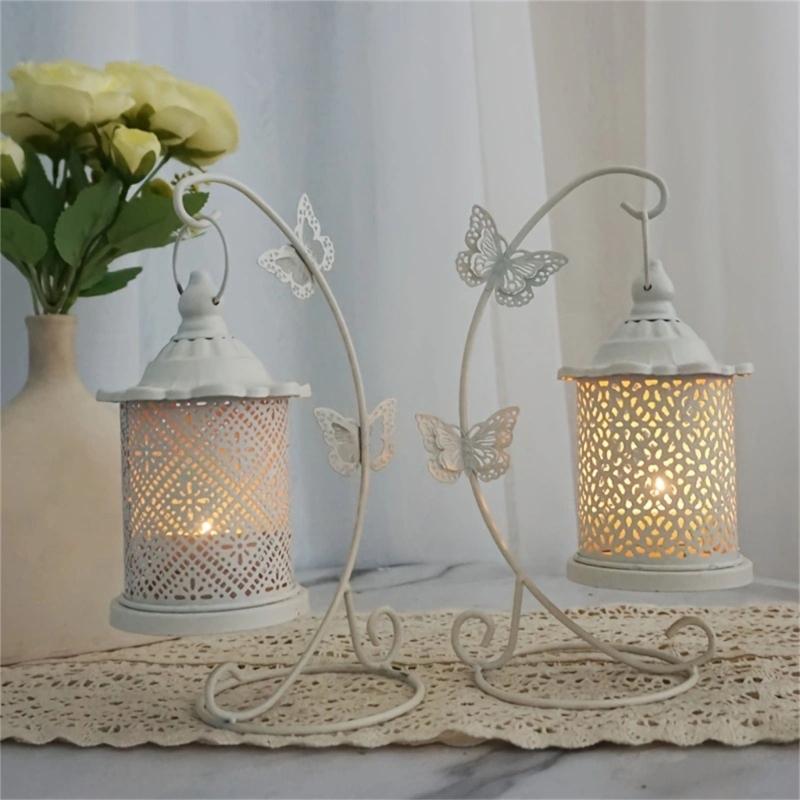 Vintages Hanging Freestandings Irons Lanterns Hollows Carving Romantics Dinner Wedding Decoration