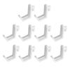 10Pcs Storage Rack Organizer Hole Board Hook J Shape Pegboard Hook Durable Oblique Hanger