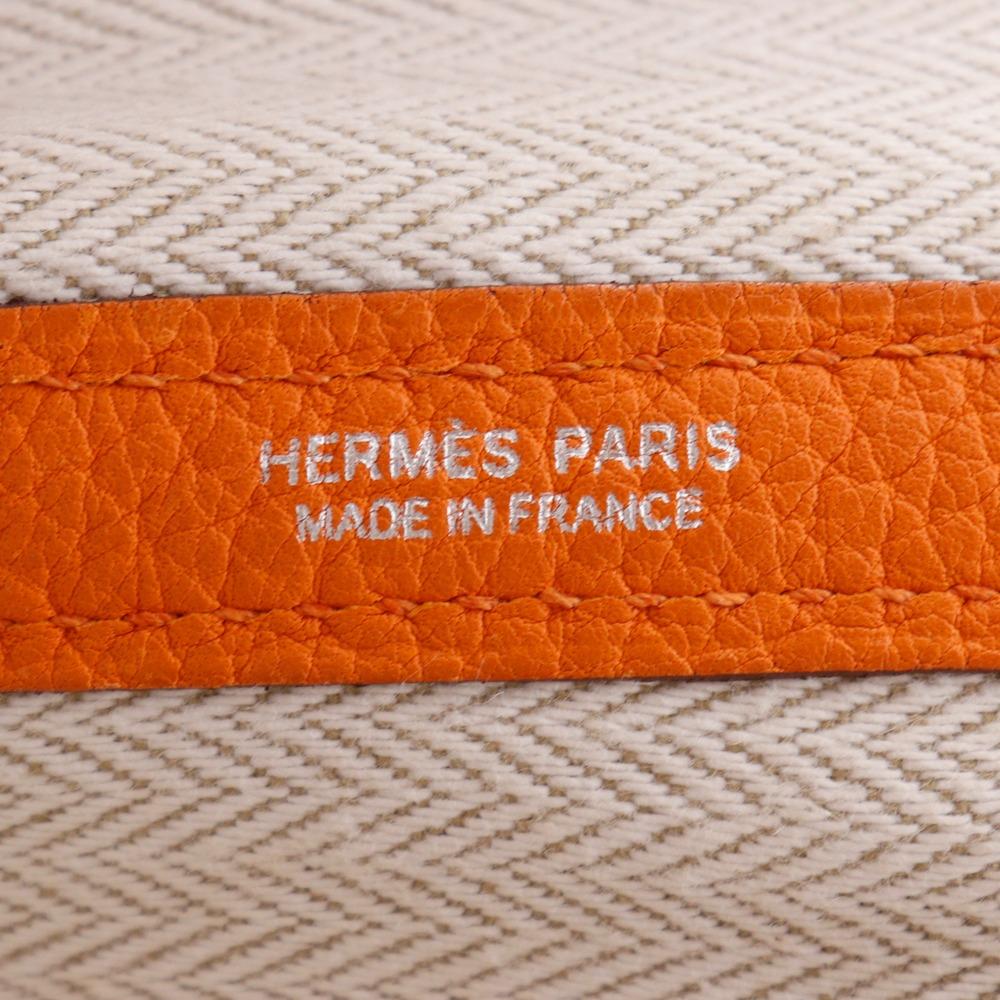 HERMES Garden party 36 PM Tote Bag Orange Negonda Women Used