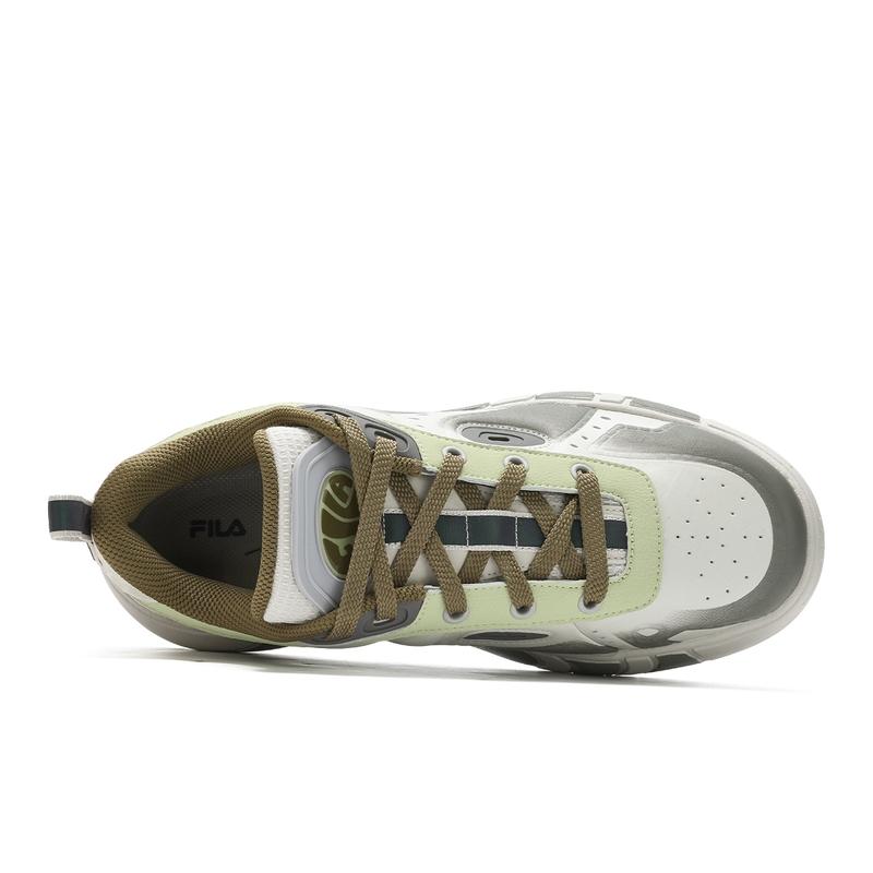 Fila Растопите Авангардную Моду Трендовые Низкие Кеды для Скейтборда Мужские кроссовки Серо-Зеленые F12M431201FMN