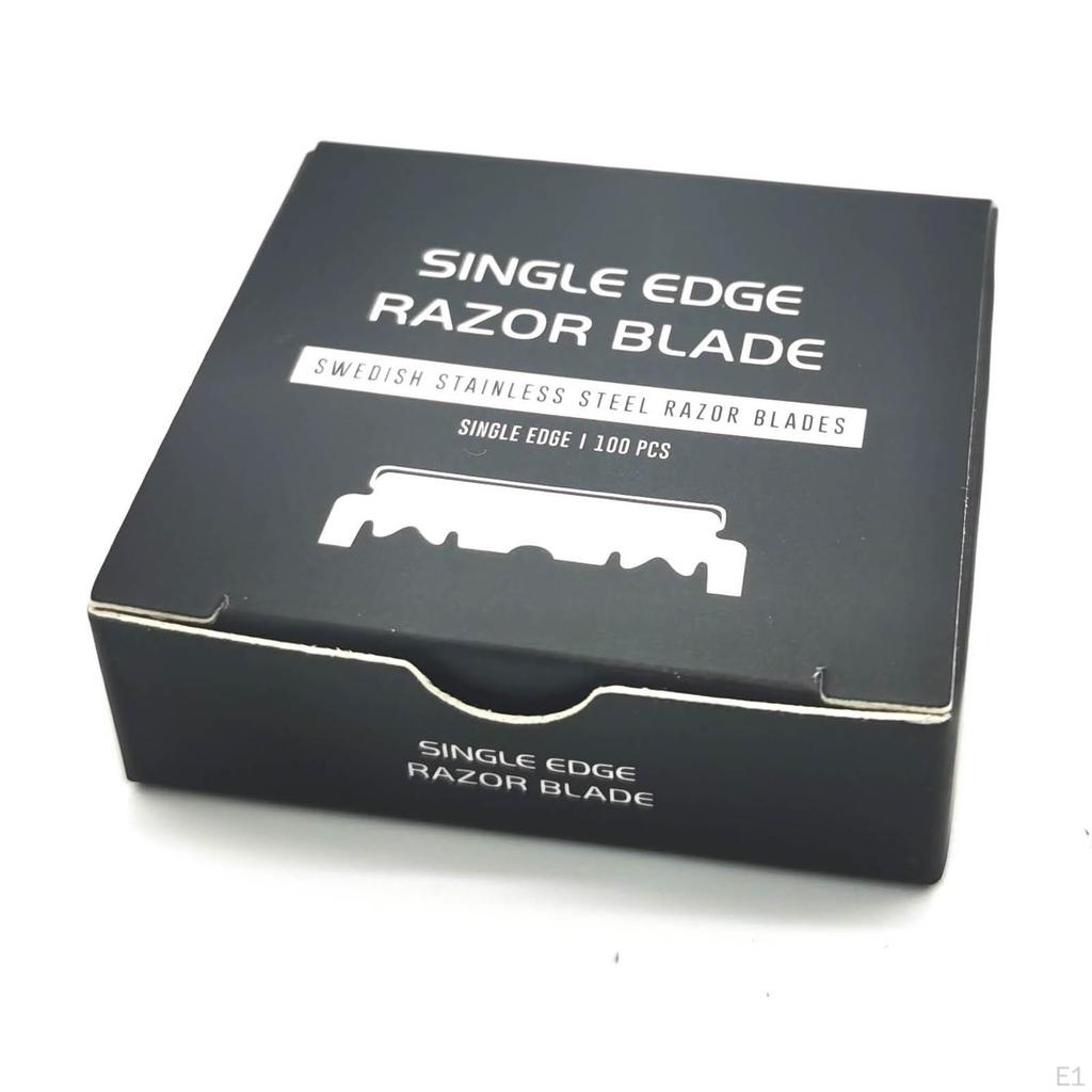 100Pcs Barber Single Edge Stainless Steel for Barbers Professional
