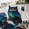 Beginner Friendly Fabric Craft Northern Lights Wildlife Patchwork Kit, DIY Animal Creative Wall Hanging Sewing Project for Adults, Handmade Home Decor