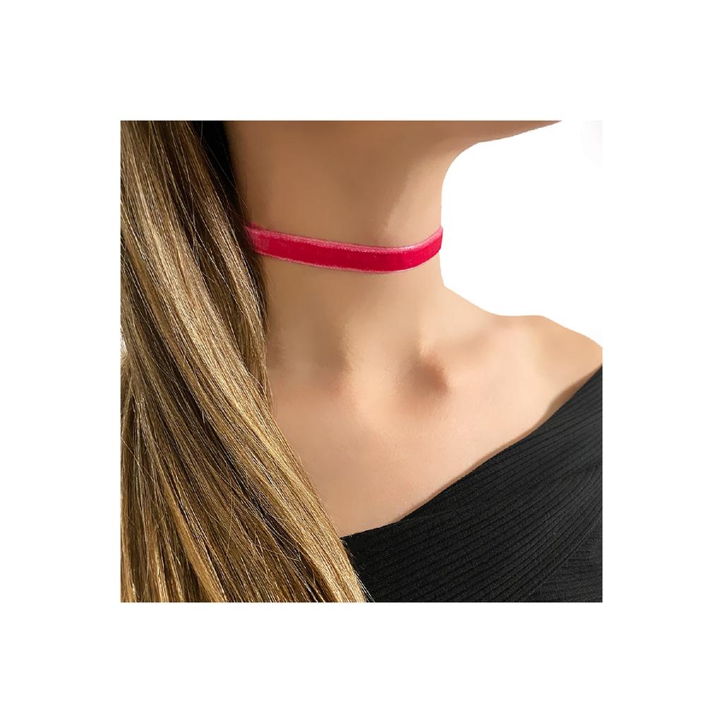 Light Brown Velvet Collar Necklace