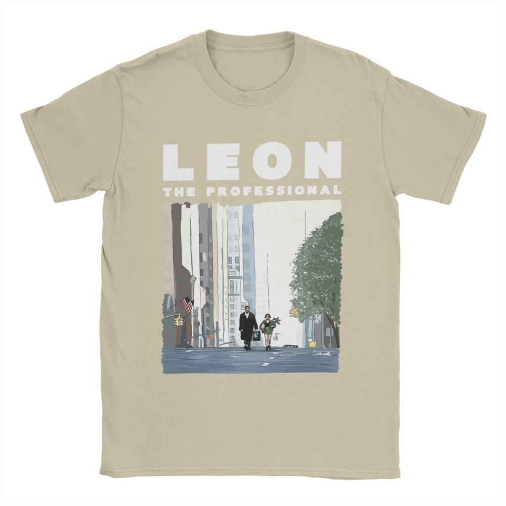 Футболки Leon The Professional для мужчин, забавные футболки из 100% хлопка с круглым вырезом и коротким рукавом, одежда больших размеров