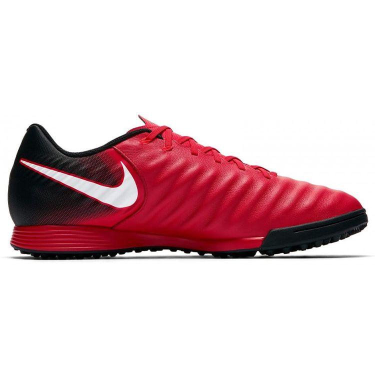 Nike TiempoX Ligera 6 Круглый носок Шнуровка TF (Резиновые шипы) Нескользящие Прочные Футбольные Бутсы Мужские кроссовки Красные Черные 897766-616