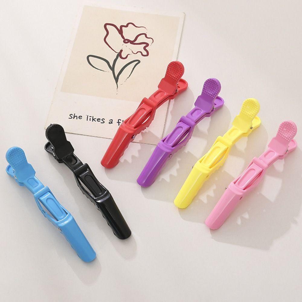 5pcs/set Plastic Alligator Hairpin Salon Barber Haircut Section Clamps Hair Grip Clips  Girls