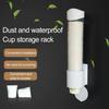Диспенсер для бумажных стаканчиков Настенное крепление без перфорации Выдвижной тип Прозрачная видимая пылезащитная крышка Одноразовый пластиковый держатель для стаканчика для воды Домашние принадлежности