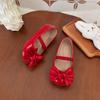 Girls' princess shoes, baby sweet bow06Toddler shoes with soft soles and non-slip features, perfect for Christmas parties