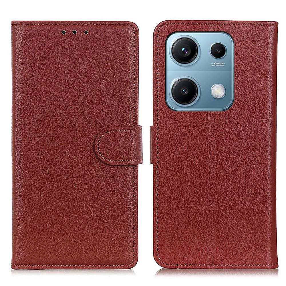 For Xiaomi Redmi Note 14S 4G Wallet Case PU Leather Phone Cover Litchi Texture