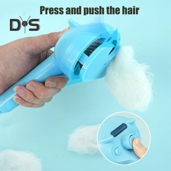 Паровая щетка для кошек 3-в-1, спрей для удаления шерсти домашних животных, расческа с кнопкой фиксатора и резервуаром, USB-перезаряжаемая щетка для ухода за длинной короткой шерстью кошек и собак