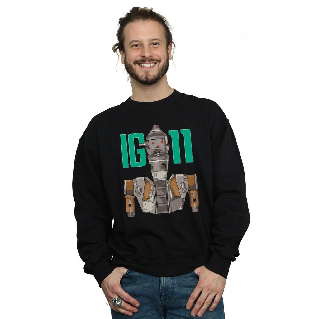 Star Wars Mens The Mandalorian IG-11 Bounty Hunter Sweatshirt