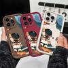Счастливый Человек-Астронавт Чехол для Телефона Для IPhone 13 12 11 Pro Max Mini 7 8 6 6S Plus X XS XR SE 2020 2022 Лестница Мягкий Чехол