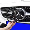 1Pcs Car Front Grille Badge Decal Cover Emblem for Mercedes Benz C E Class GLA GLK ML GLC GLE W204 W205 W210 W211 W212 W213