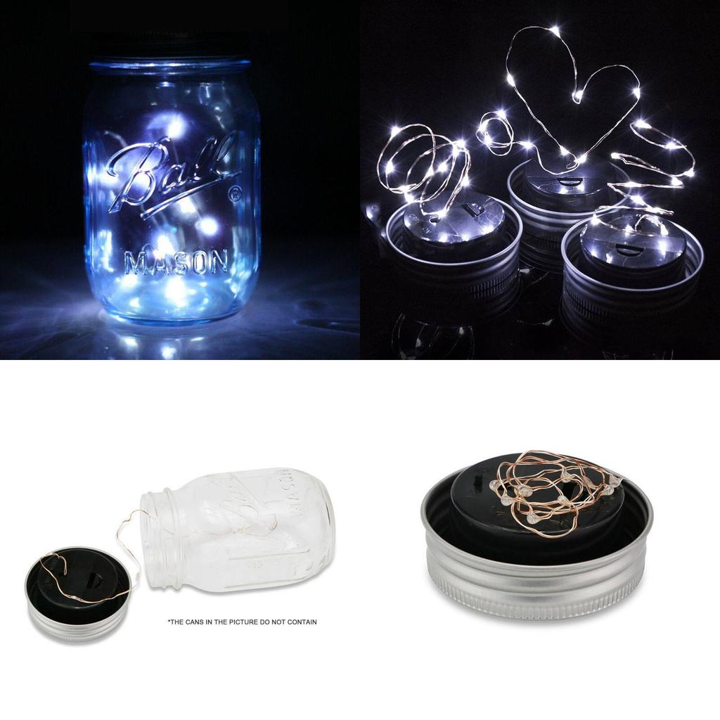 Enchanting 10led Outdoor And Indoor Solar Mason Jar Light Lids For Beautiful Weddings