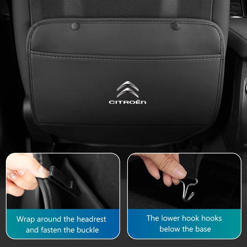 Car Seat Back Storage Rear Anti-wear Backrest Anti-kick Pad For Citroen C4 C3 C5 C1 C2 C6 VTS C4L DS3 DS4 DS5 Grand Berlingo JK6