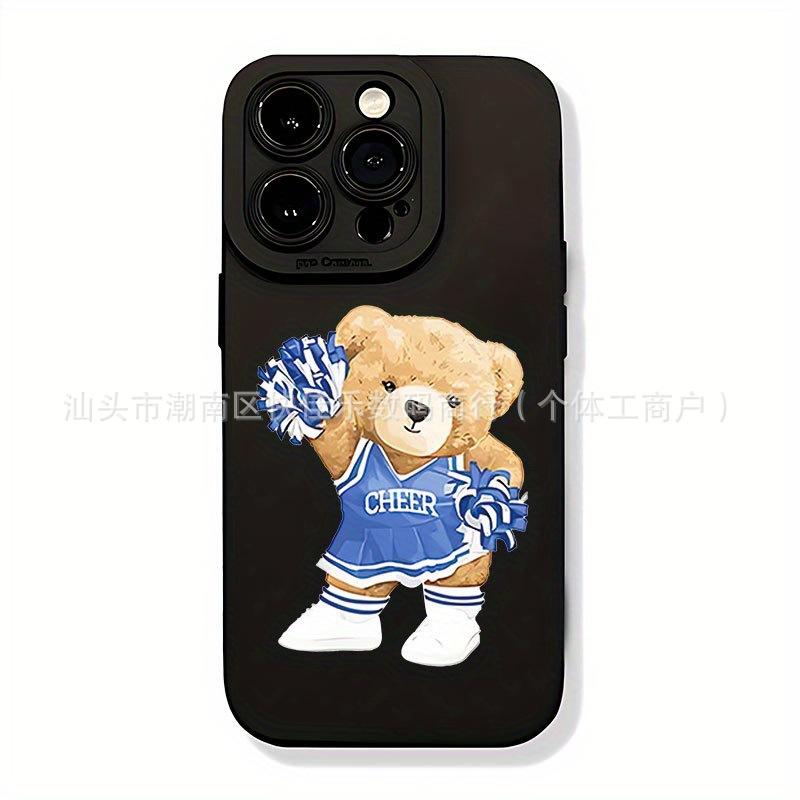Чехол в стиле INS для iPhone 15 Pro Max 1617, iPhone 12 Плюшевый мишка, 1413 защитный чехол 11 Pro