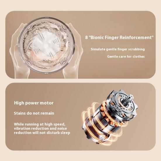 Стиральная машина для нижнего белья Портативная Перезаряжаемая Беспроводная Мини-стиральная машина Большой вместимости Цифровой дисплей Беспроводная стиральная машина