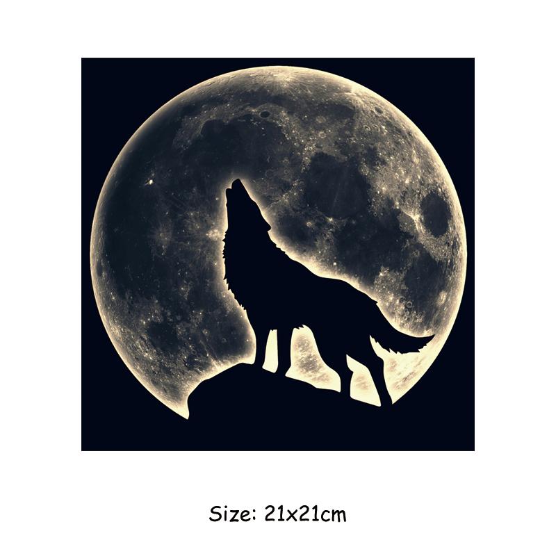 Cartoon Animal Diy Patch Iron On Clothes Jeans Fashion Diy Accessory Sticker Heat Press Appliqued Thermal Patch Wolf Lions Dog