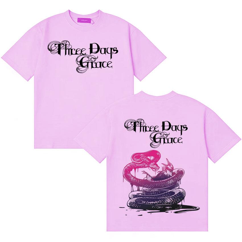 Three Days Grace Trendy Music Tshirts Cotton Harajuku Short Sleeve Tshirt Unisex Women Y2K Teenagers High Quality T Shirt Unisex