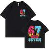 Funny Six Seven 67 Meme T-shirts Men Women Clothing Harajuku Y2k Fashion T-shirt Summer High Quality Cotton Oversized T Shirts