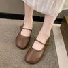 Fashion Summer Round Toe Ladies Footwear Mary Jane Women's Flat Shoes 2025 Low Price Comfortable Fashion Elegant Dress Shoe Wholesale