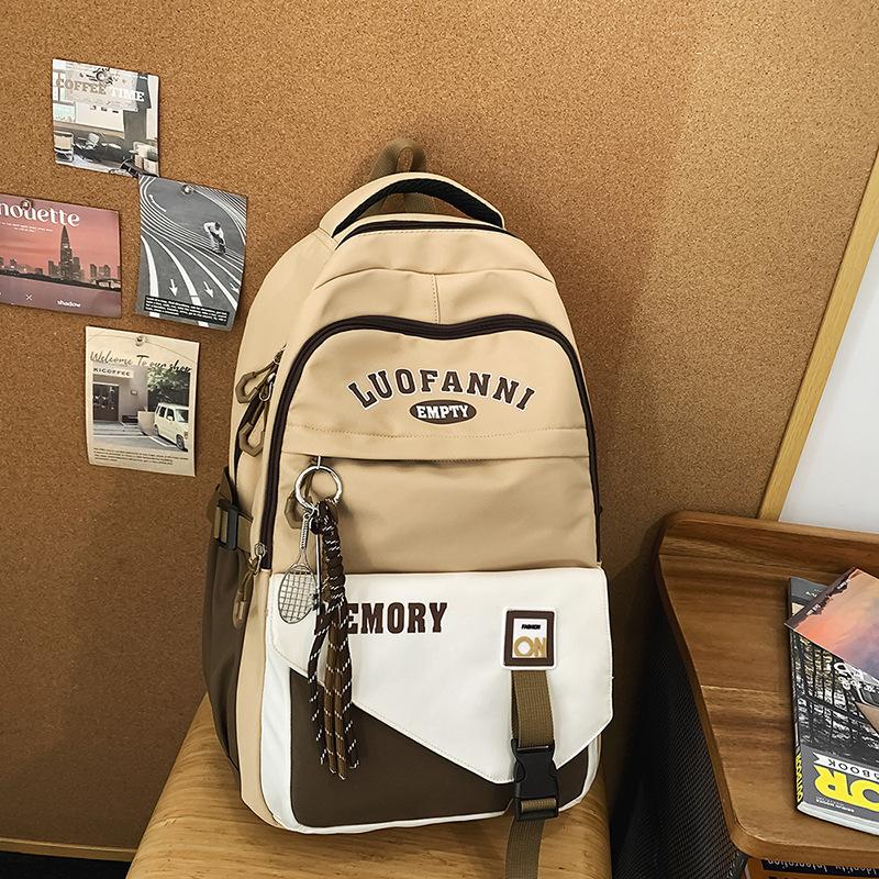 Schoolbag New Burden Reduction Backpack Girls Korean Edition Campus Junior High School Student High School Student School Bag Men's Large Capacity
