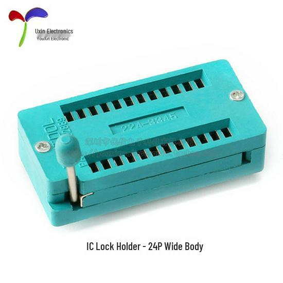 High-Temp Resistant Microcontroller Socket with Green Locking Seat: 14/16/20/24/28/40 Pin