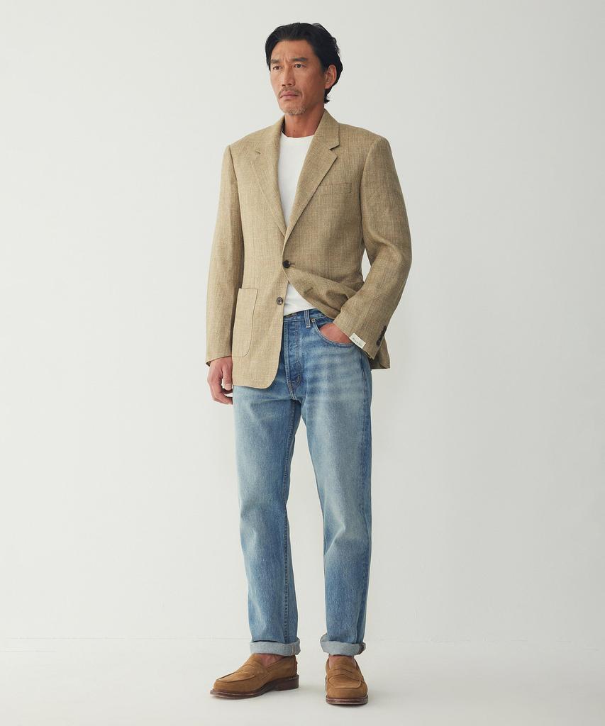 Man On The Boon Herringbone Single Jacket_Olive 4716102005