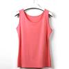 Sleeveless Sexy Vest Women Solid Color Thin Camisole Ladies Round Neck Summer Straps T-shirt EMA