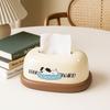 Cream Style Desktop Tissue Box Decorative Tissue Rack Napkin Box Napkin Holder  Coffee Table