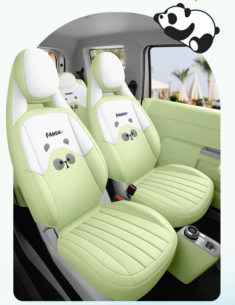 Cute 2023 Panda Mini Seat Cover for Women - All-Season, Full Coverage Car Cushion