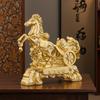Лошадь Орнамент Золотая Отделка Универсальная Фигурка Лошади Символ Силы Успеха Зодиак Полимерная Статуэтка Дом