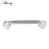 Alisouy 1PC Titanium Heart Star Zircon Threaded Surface Bar Barbell Micro Dermal Anchor Retainers Hide In Skin Piercing Jewelry