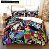 3D Печать Аниме JoJo Bizarre Adventure Джотаро Куджо Постельный Комплект Мальчики Девочки Полуторный Двуспальный Размер Пододеяльник Наволочка Кровать Мальчики Взрослый