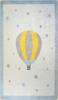Children's Bedroom Rug 80x150 Cm Polyester Hot Air Balloon Blue