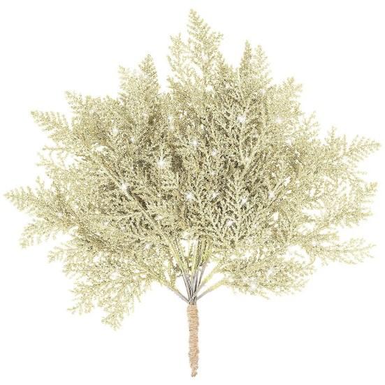 20 шт., рождественские искусственные сосновые иглы, блестящие многоразовые украшения для дома «сделай сам», рождественские сосновая ветка, выбор ветки, товары для вечеринок