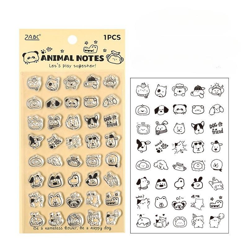 Милый набор силиконовых штампов Сладкие животные Десерт Игривые дети Печать для рукописного текста штамп Скрапбукинг DIY Декор Штампы для журналов