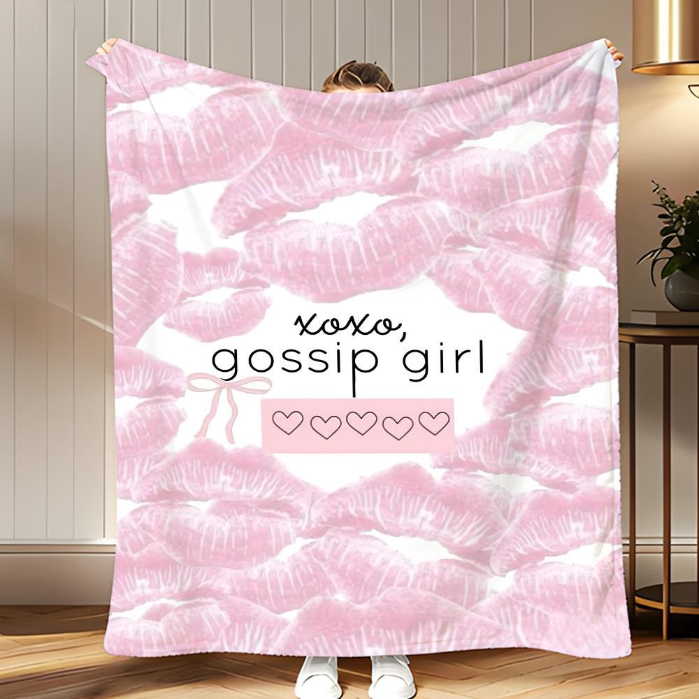 tv series Gossip Girl Throw Soft Coral Fleece Blanket 310gsm Fluffy Warm Throw for Sofa Bed Couch Bedroom Decor