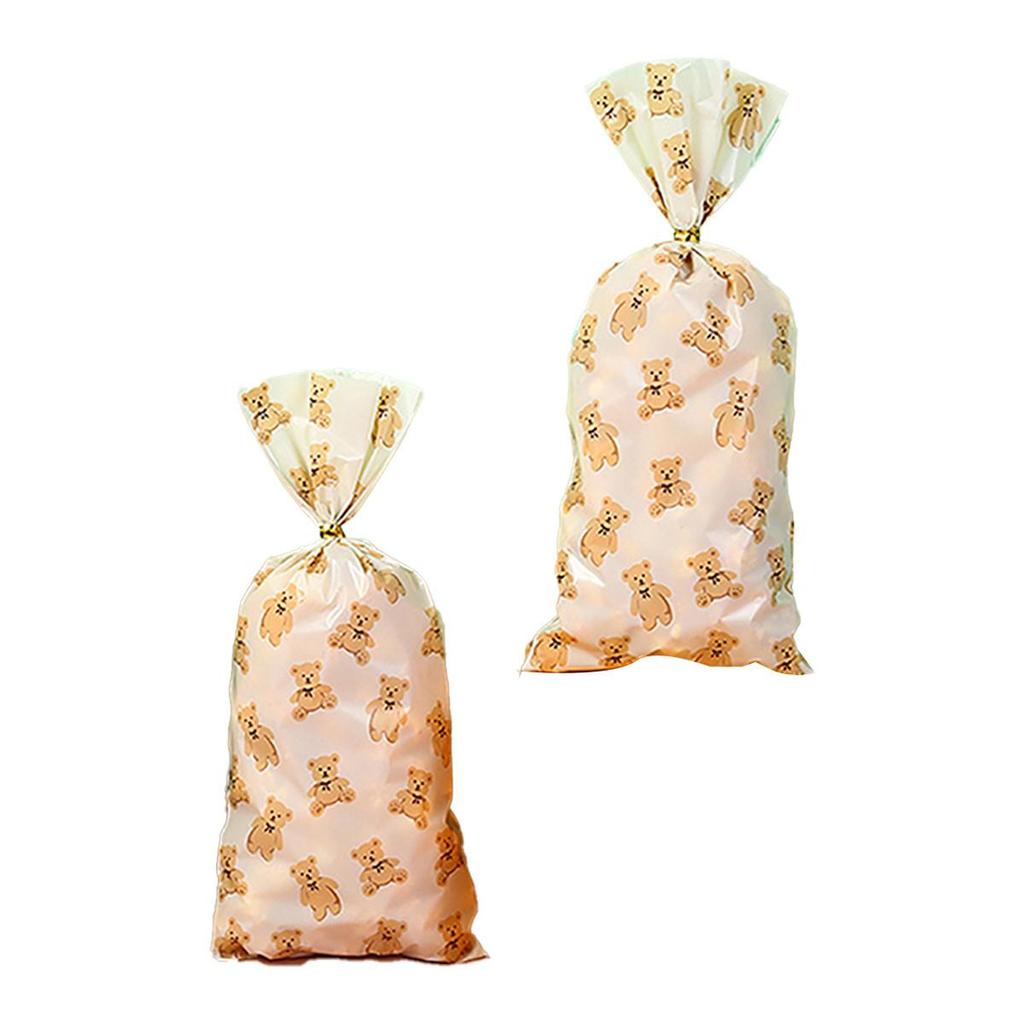 50 шт., подарочные пакеты для конфет в виде медведя в виде животного, печенье, десерт, сделай сам для детей, тема футбольных джунглей, декор для дня рождения