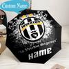 Custom Name Umbrella Juventus Crest Umbrella 8-Frame for Travel, Camping, Casual Lightweight Portable, Essential for Family Gifts