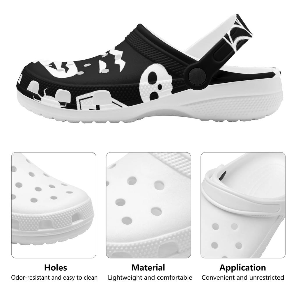 Unisex Color Print EVA Garden Clogs Soft Lightweight Breathable Slip On Shoes Beach Pool Bathroom Home Outdoor Sandals