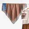 Velvet Double-Sided Herringbone Pattern, Cashew Nut Square Scarf, Retro 90Cm Silk Scarf, Silk Scarf For Women With Temperament Shawl