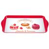 [A2552] - Red White Melamine Cake Tray 'Pâtisseries' (Artisanal and Tasty) - 30x15cm