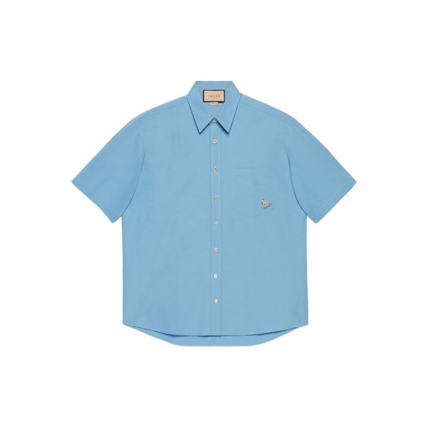 Gucci logo-embroidered cotton shirt 732517-ZANF5-4670