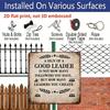 2D Flat - 1pc Vintage Aluminium Metal Sign, Outdoor Decorative Wall Sign, Retro Tin Sign Style, Leadership, "A Good Leader Creates More Leaders