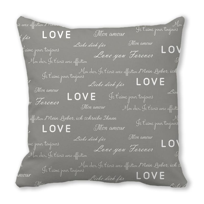 Home Decor Valentine's Day Love Patterns Pillow Covers Pattern Cushion Cover Suitable for Sofa Bedroom Car Pillow Cover