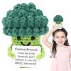Crochet Emotional Support Cute Vegetable Knitted Doll with Encourage Card Handmade Creative Fun Stress Relieving Broccoli Toy